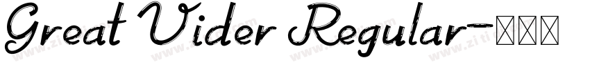 Great Vider Regular字体转换